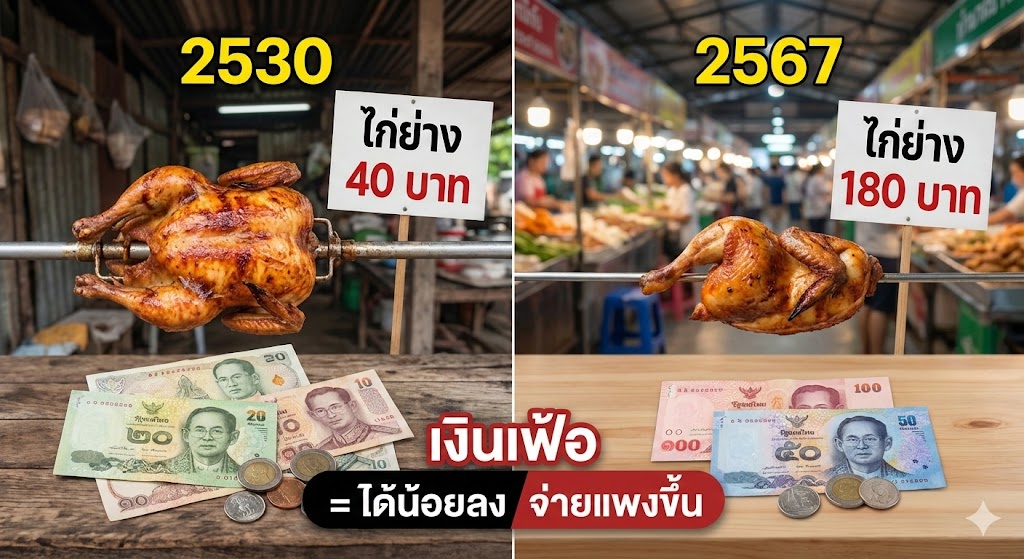 บทเรียนในโลกจริง เงินเฟ้อ ปะทะ ไก่ย่าง
